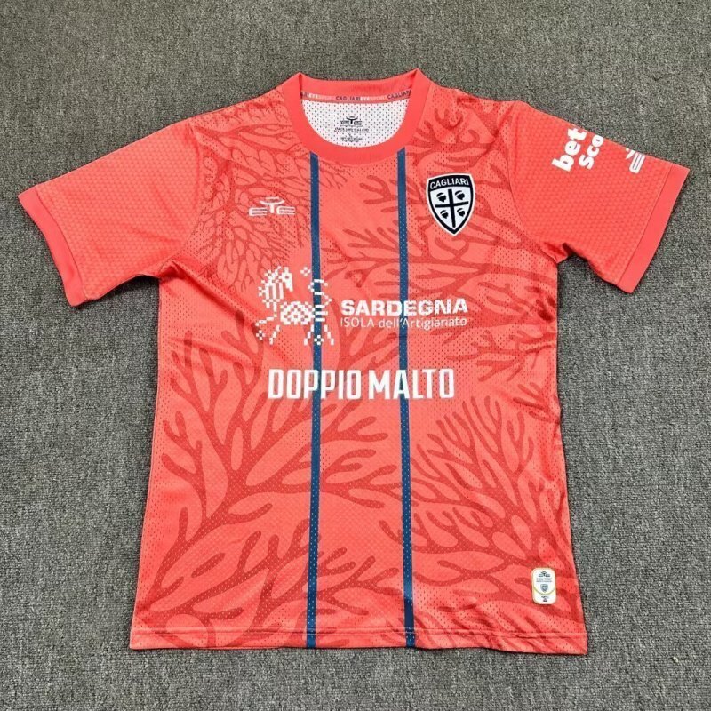 AAA Quality Cagliari 25/26 Fourth Red/Orange Soccer Jersey